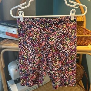 Colorful Floral Print Biker Shorts